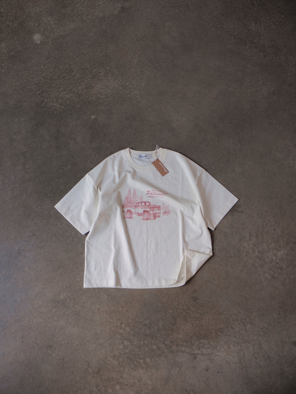 'Where I Learned Patience' T-Shirt - Cream