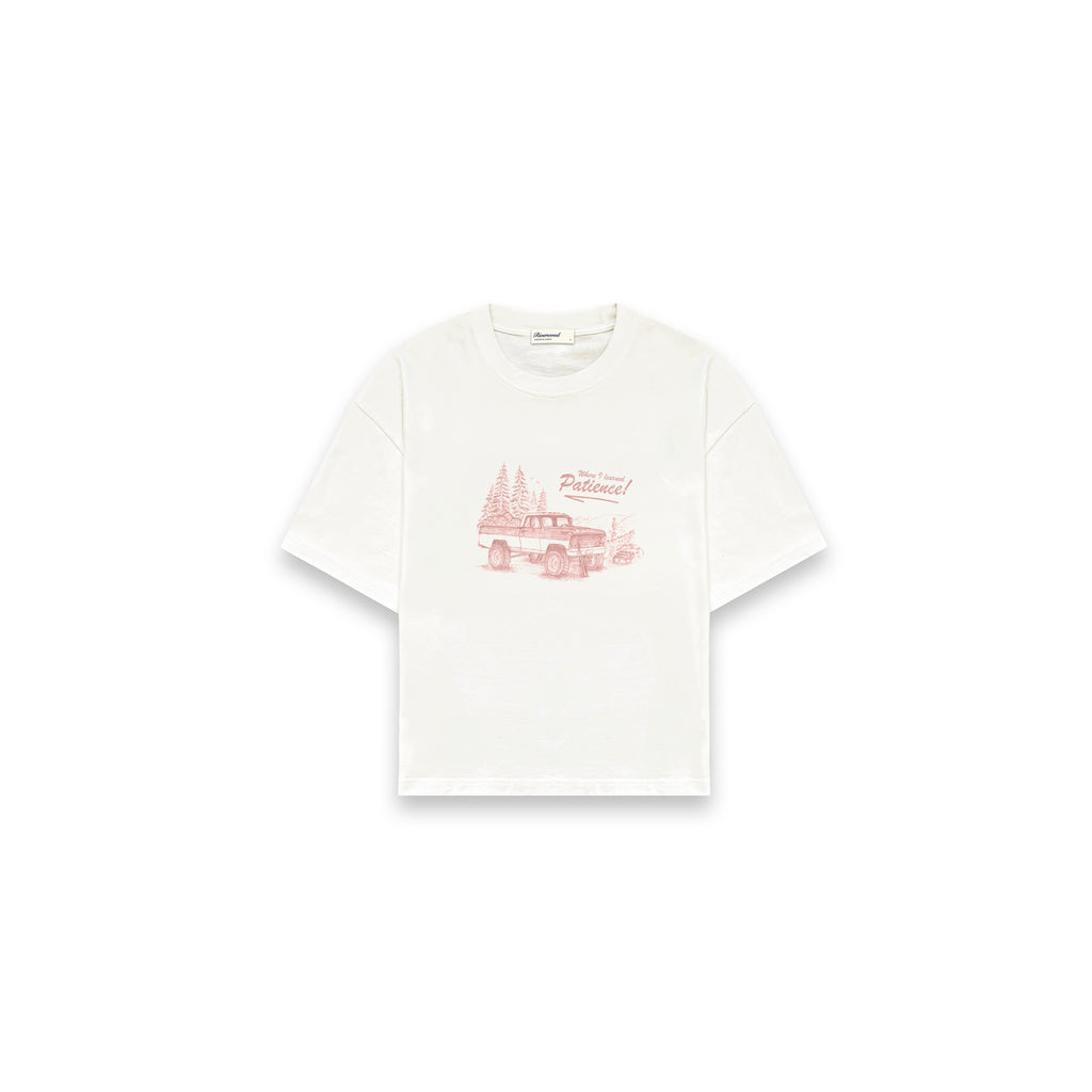 'Where I Learned Patience' T-Shirt - Cream