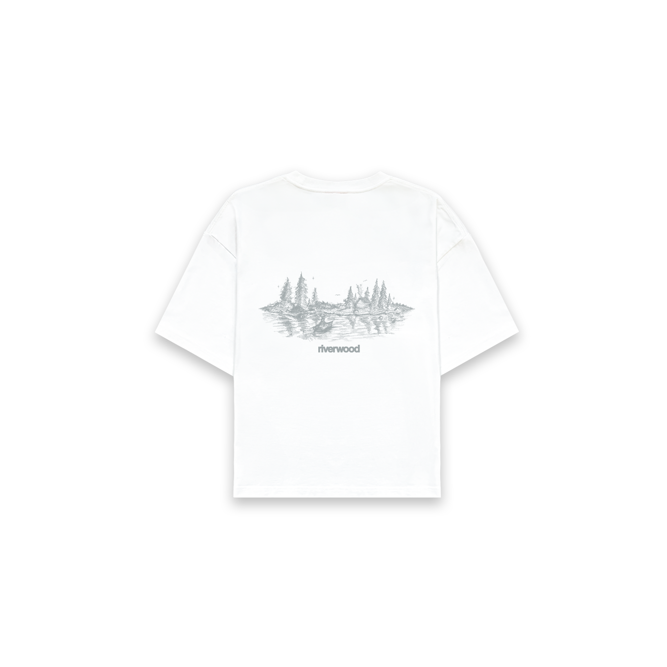 Landscape Sketch T-Shirt - White
