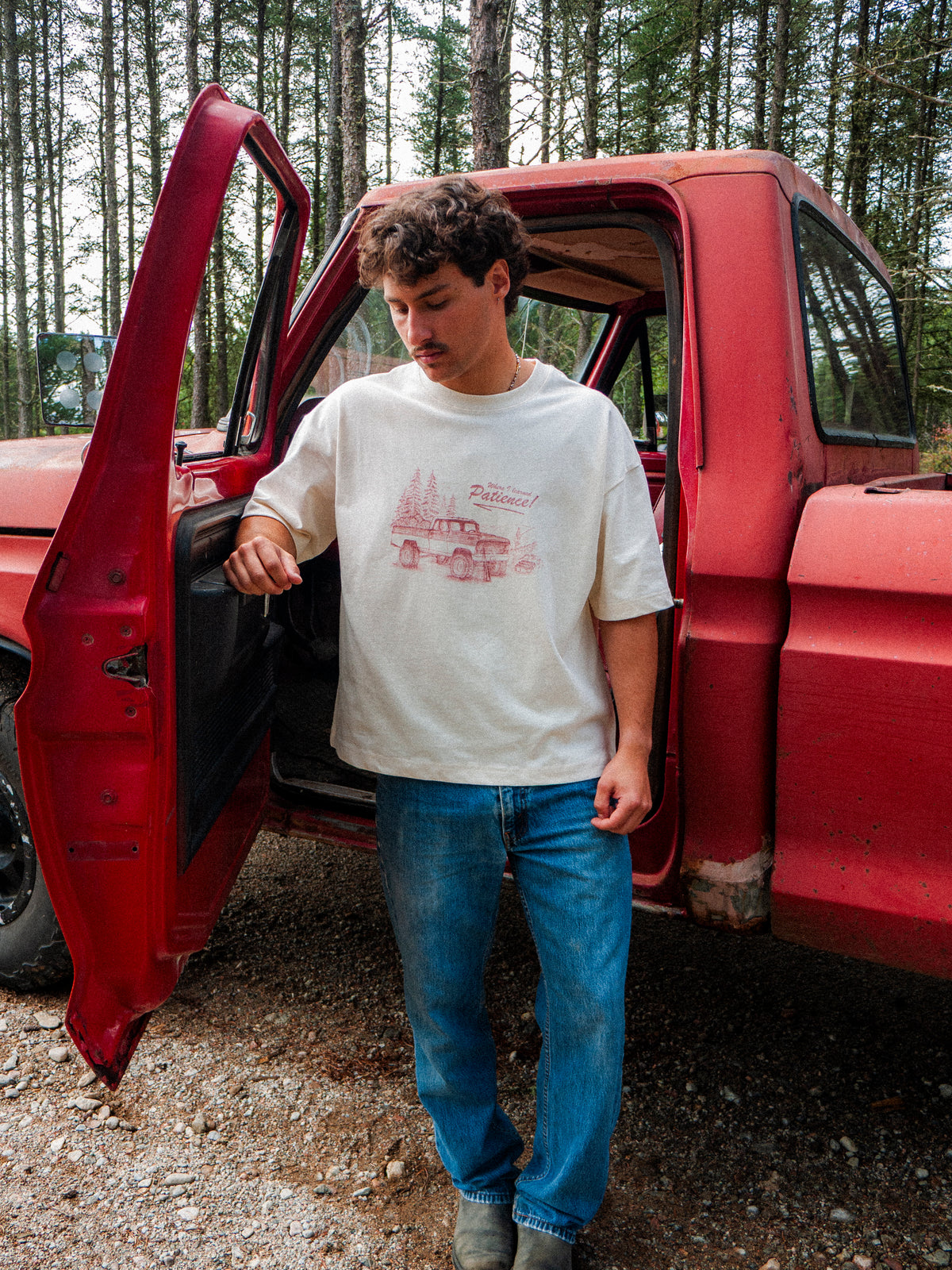 'Where I Learned Patience' T-Shirt - Cream