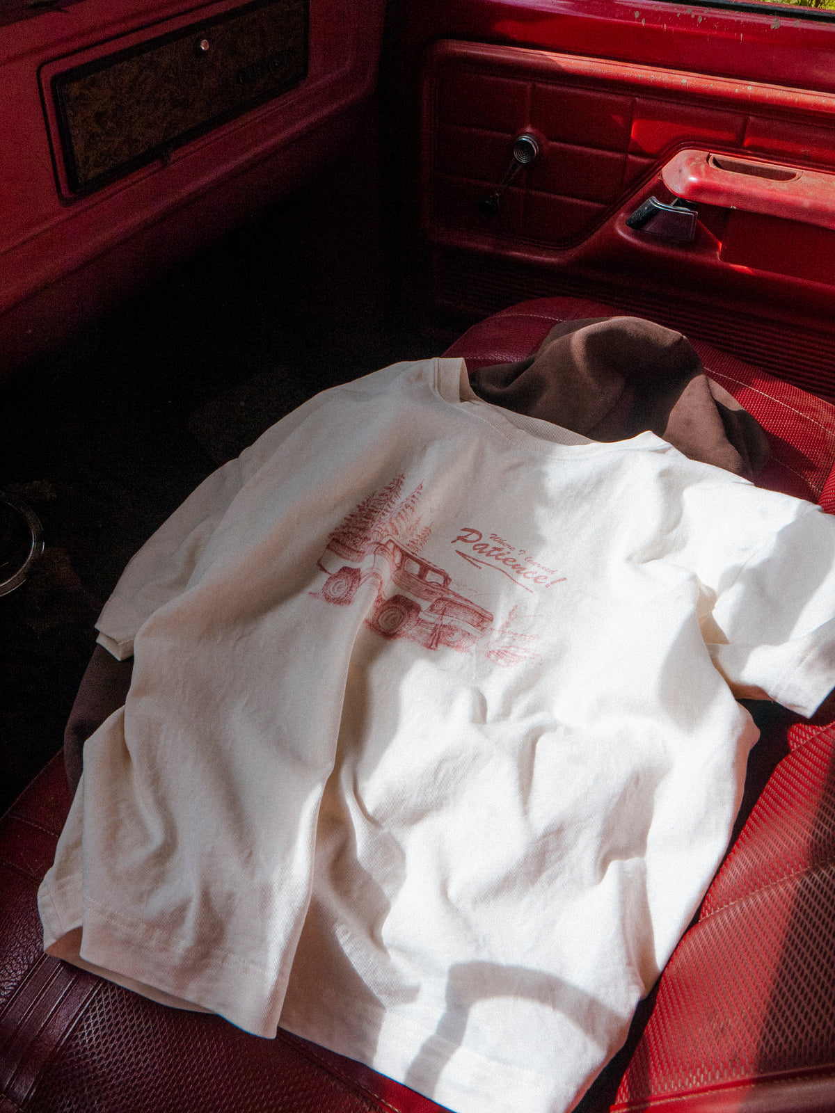 'Where I Learned Patience' T-Shirt - Cream