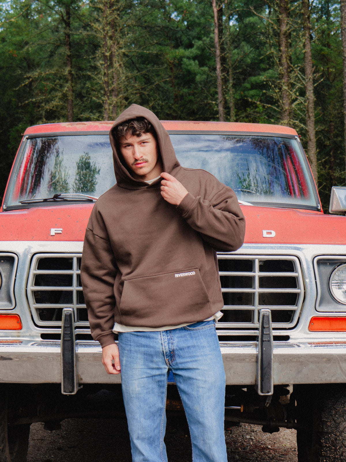 Arch Logo Hoodie - Brown