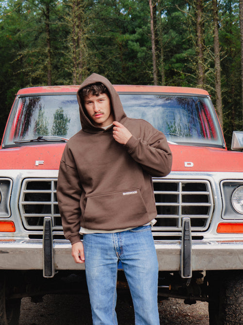 Arch Logo Hoodie - Brown