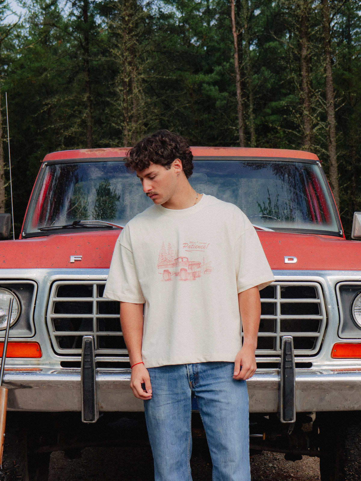 'Where I Learned Patience' T-Shirt - Cream